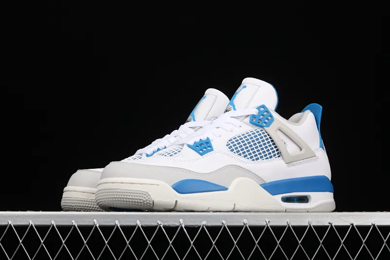 All categories Air Jordan Jordan series basketball shoes Air Jordan 4 pure original Air Jordan 4 Retro "Military Blue" AJ4 Joe 4 white blue 308497-105